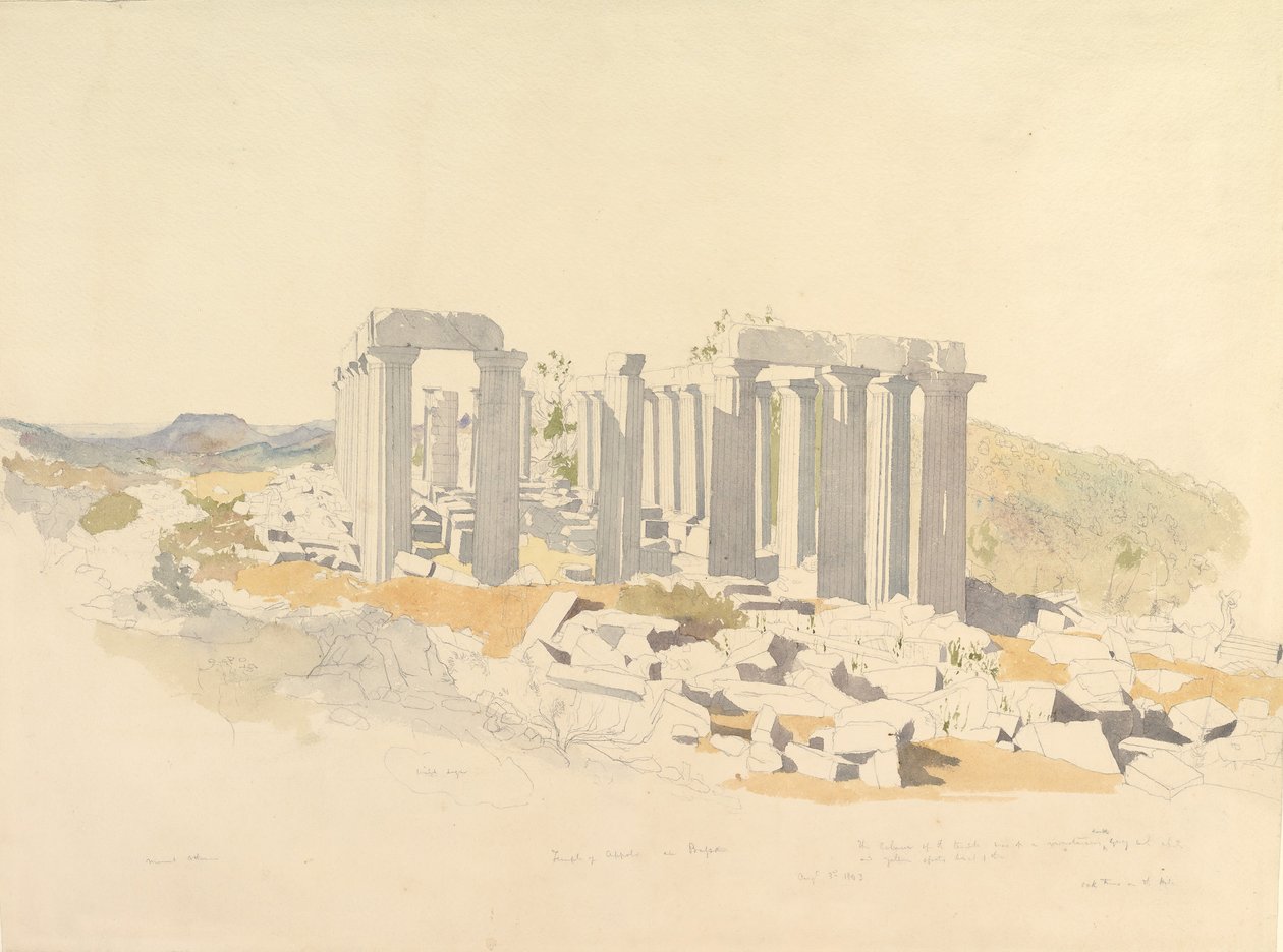 The Temple of Apollo at Bassae by Thomas Hartley Cromek