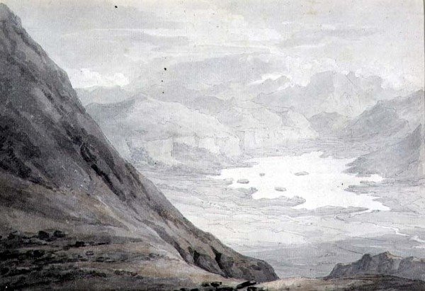 Derwentwater from Skiddaw by Thomas Hearne
