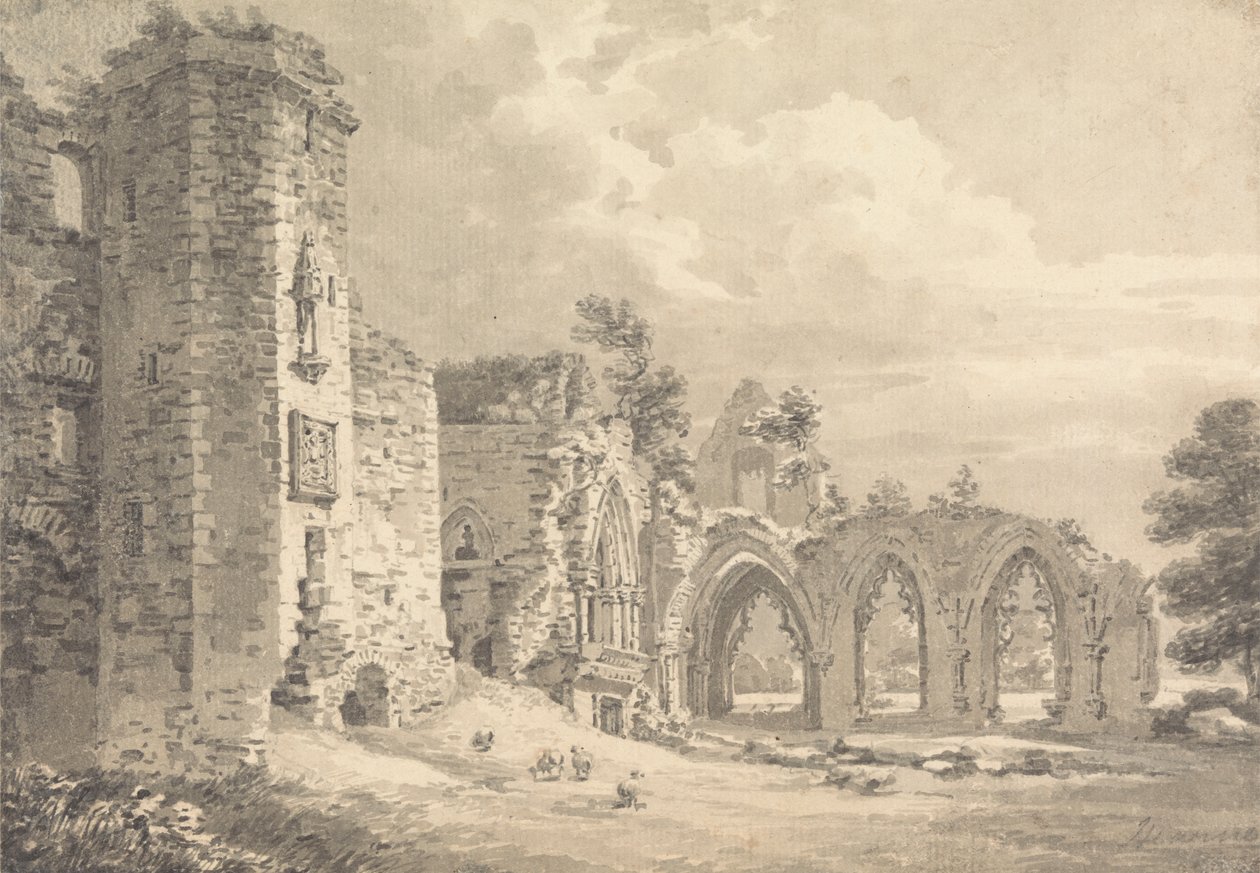 The Ruins of the College of Lincluden, near Dumfries by Thomas Hearne
