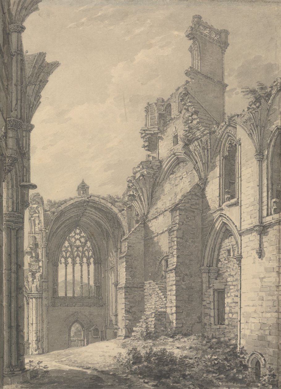Transept of Melrose Abbey, 1778 Near Old Melrose on the River Tweed, Roxburgh by Thomas Hearne