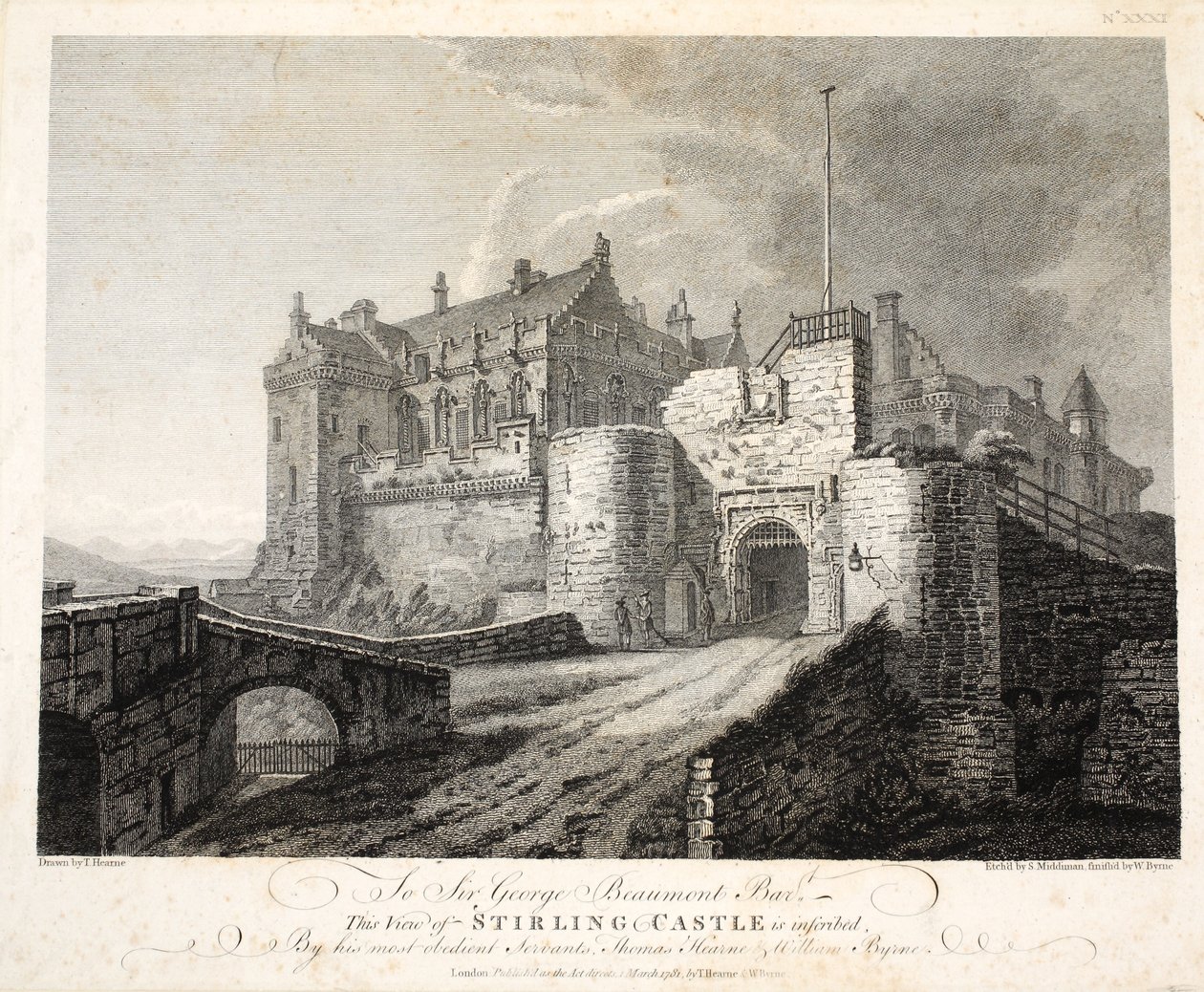 View of Stirling Castle, Engraved by William Byrne, 1781 by Thomas Hearne