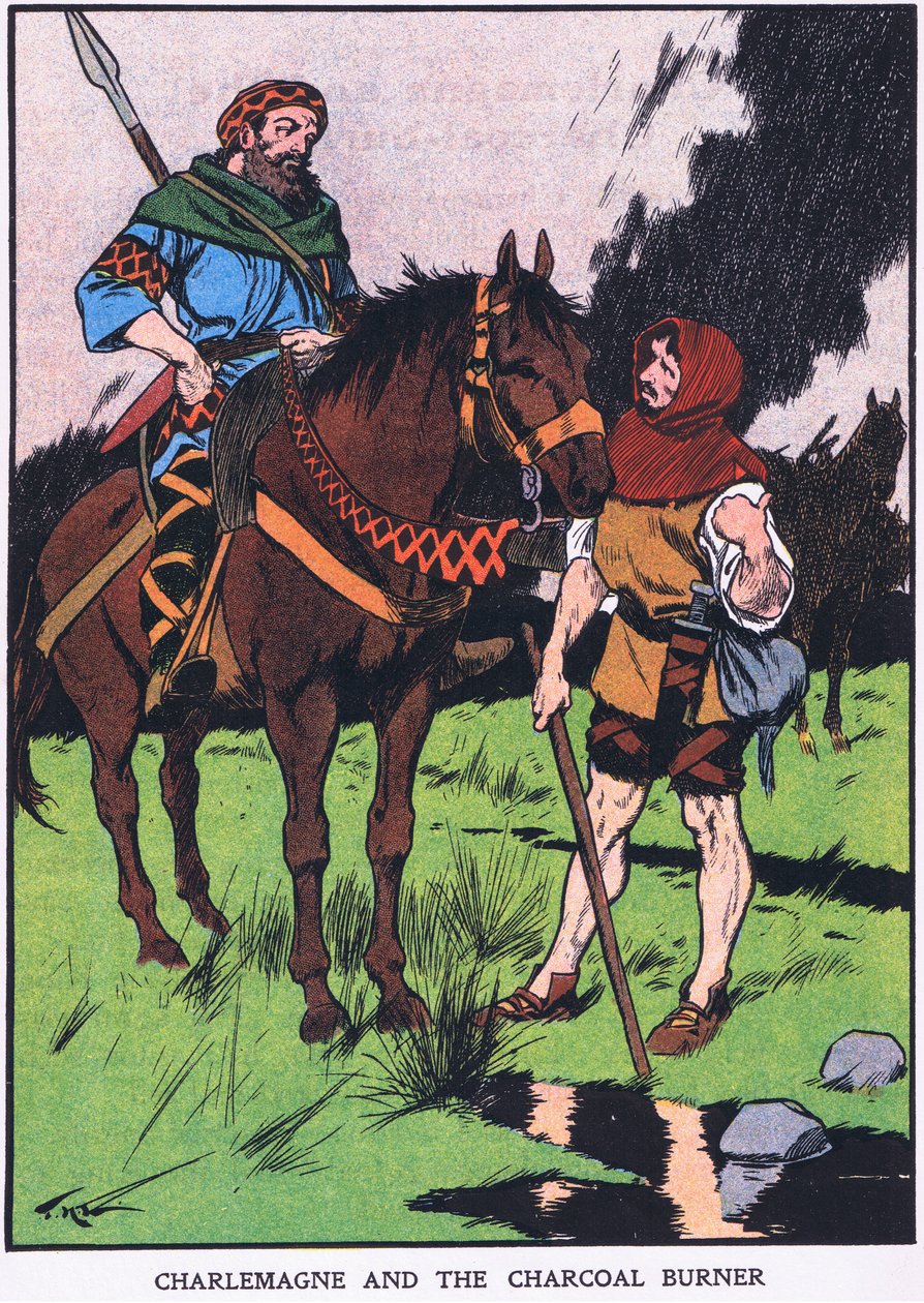 Charlemagne and the Charcoal Burner by Thomas Heath Robinson