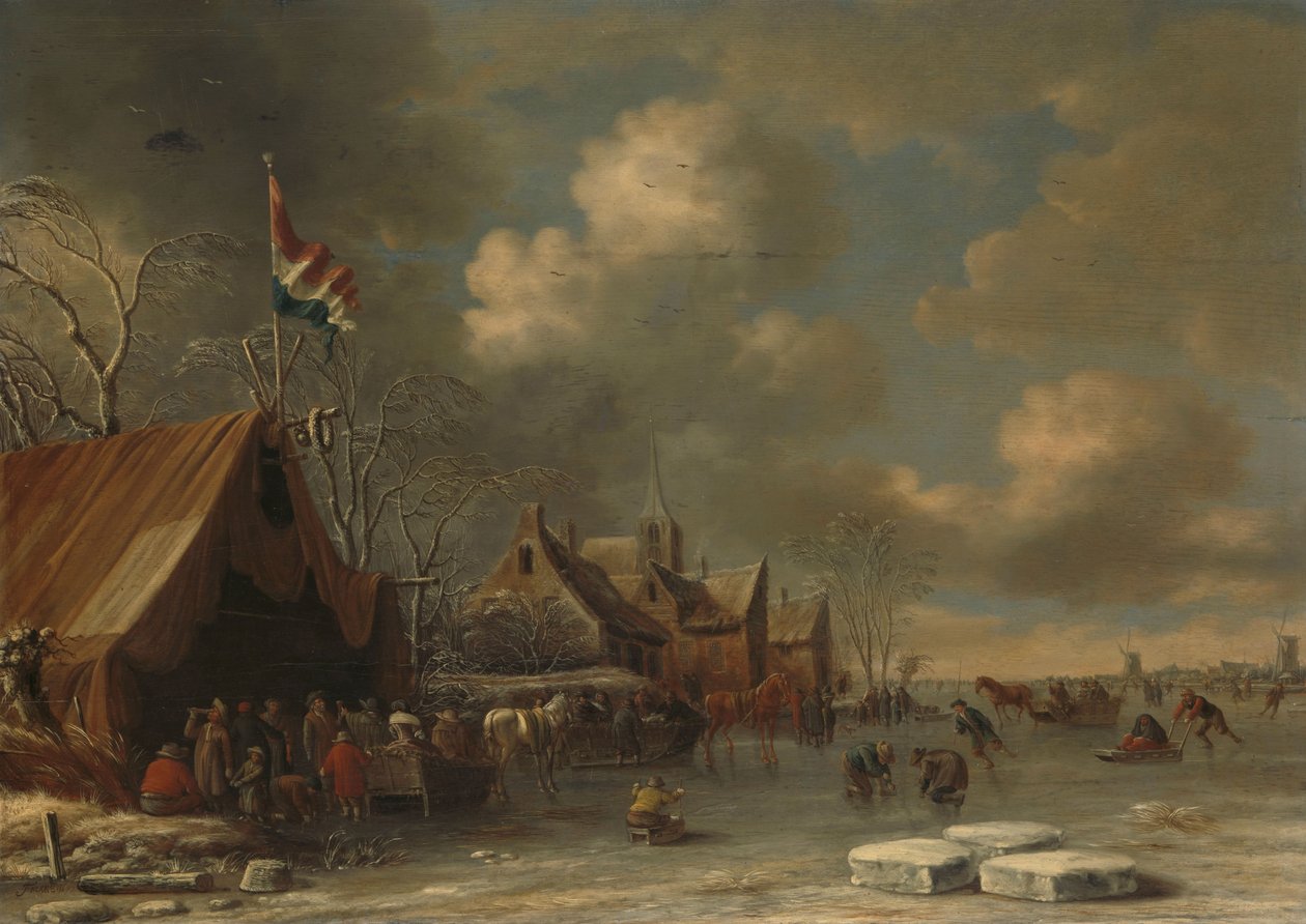 Enjoying the Ice, 1677 by Thomas Heeremans