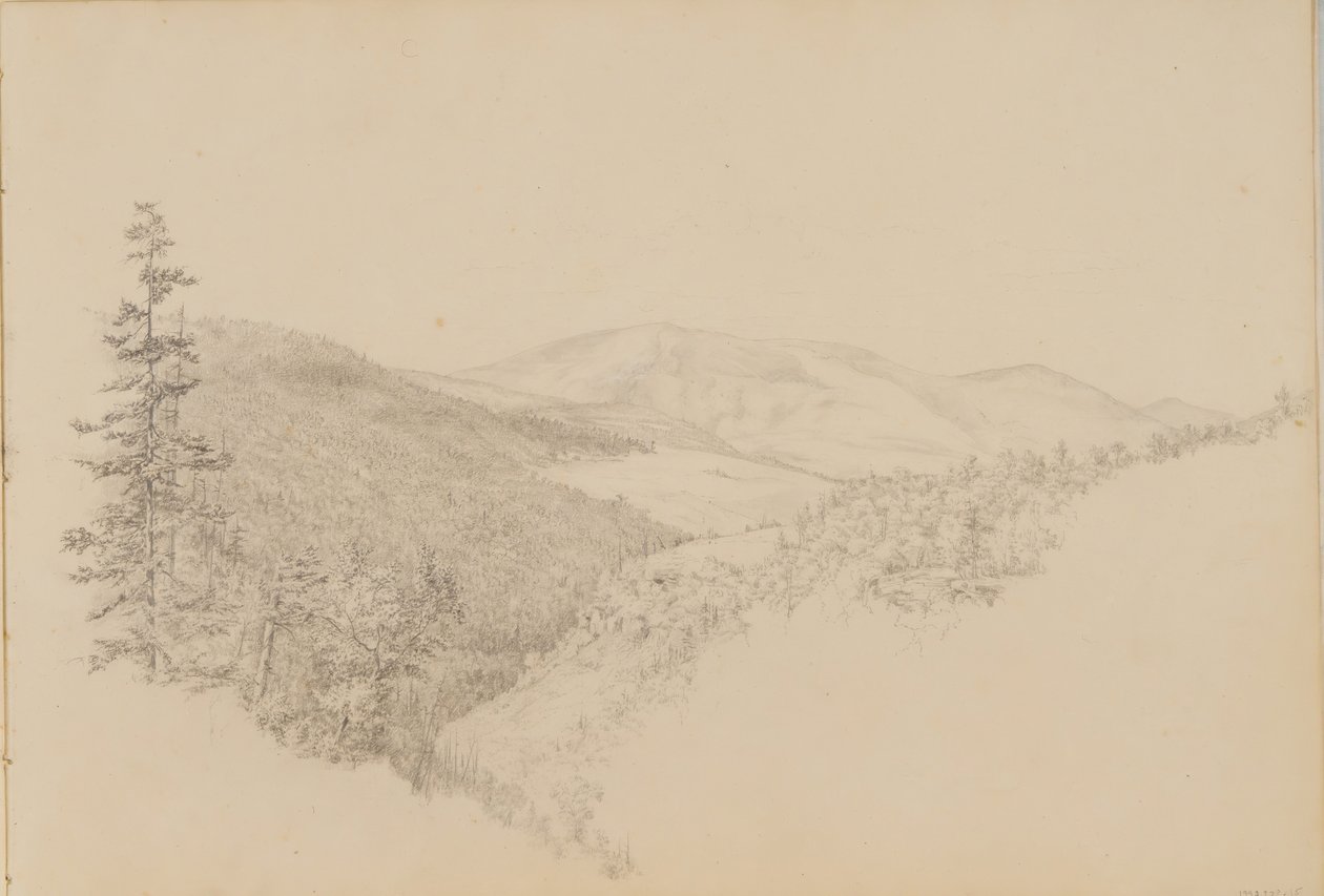 Kauterskill Clove from Sketchbook of Landscape and Animal Subjects, ca. 1860-64 by Thomas Hewes Hinckley