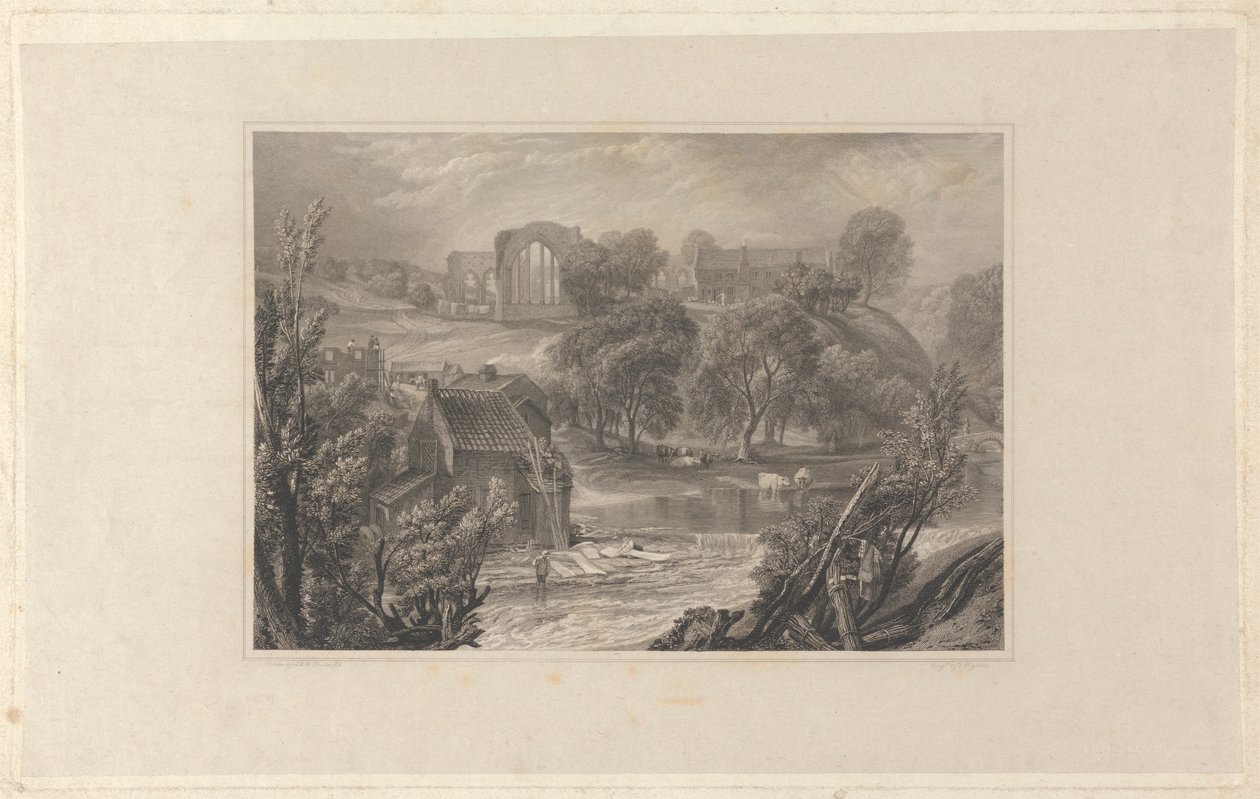 Egglestone Abbey, near Barnard Castle by Thomas Higham