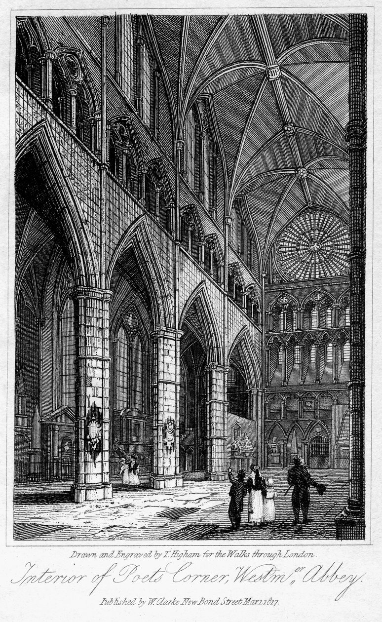 Interior of Poets Corner, Westminster Abbey, London by Thomas Higham