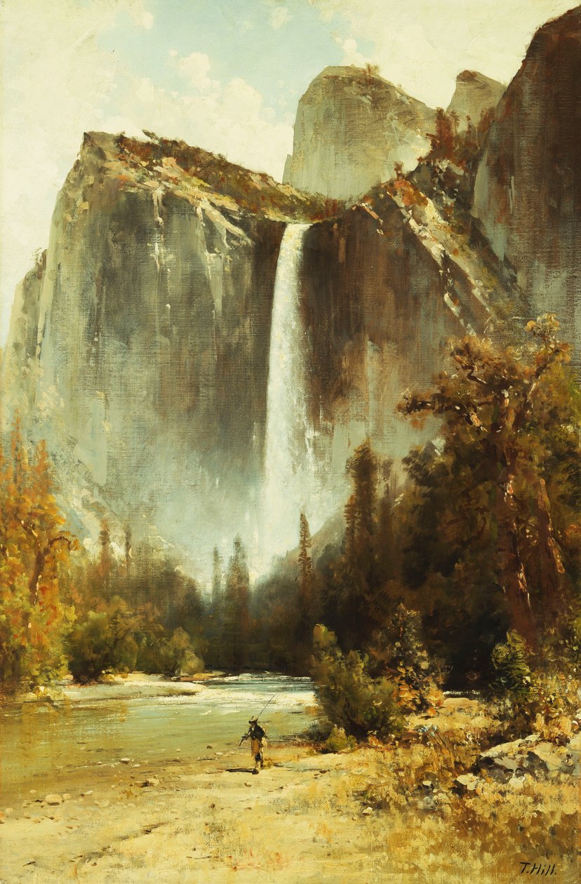Bridal Falls, Yosemite by Thomas Hill