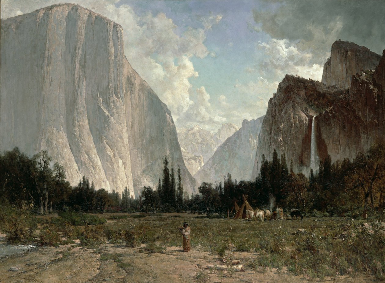 Bridal Veil Falls, Yosemite, c.1870-84 by Thomas Hill