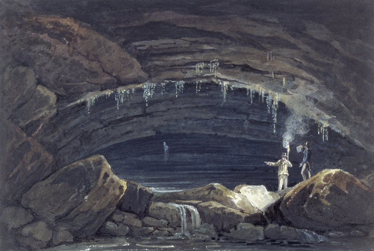 Opening of the Cave at Porth yr Ogof by Thomas Hornor