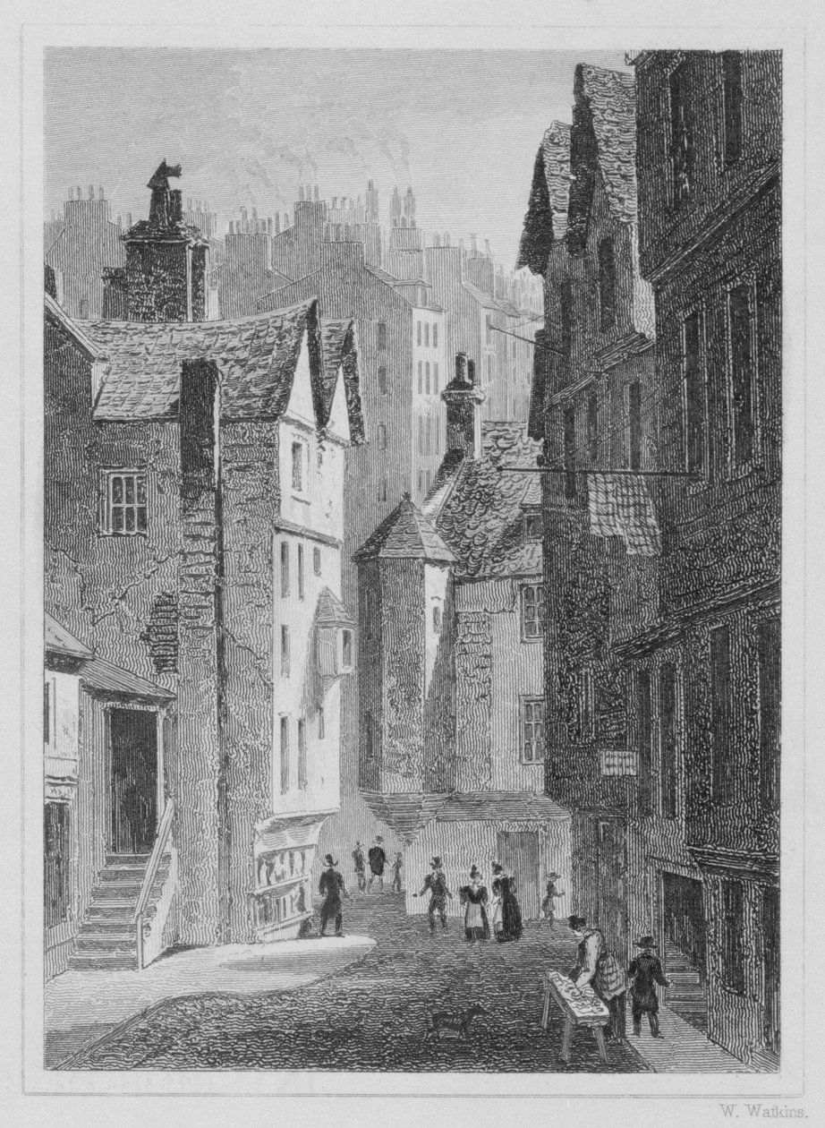 High School, Wynd, Edinburgh engraved by William Watkins by Thomas Hosmer Shepherd