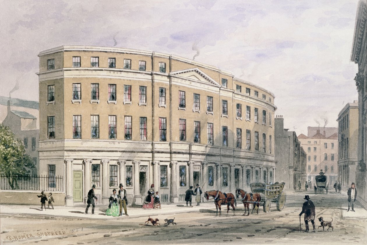 New Houses at Entrance of Gresham St by Thomas Hosmer Shepherd