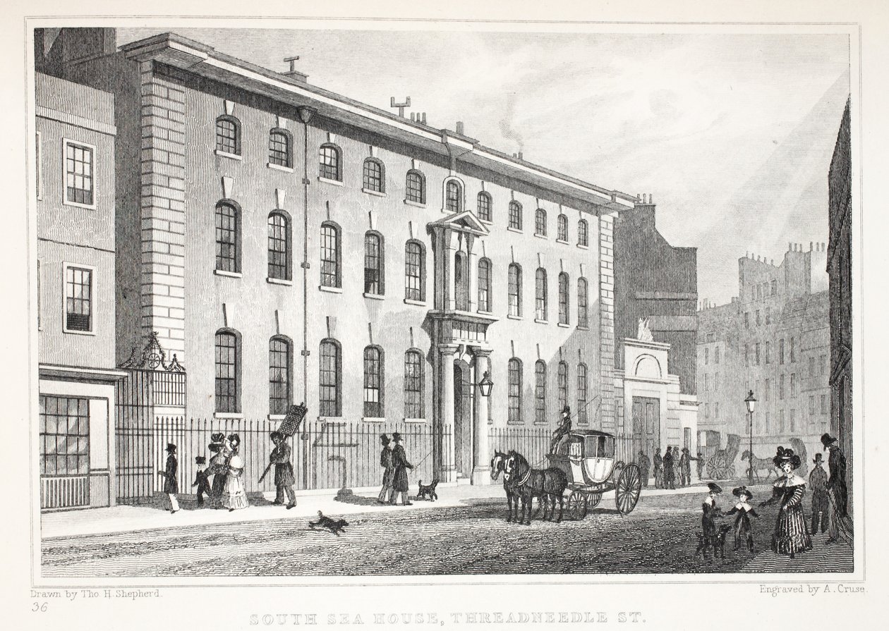 South Sea House, Threadneedle Street, from 