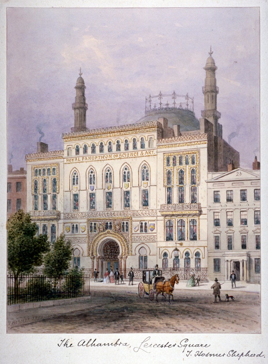 The Alhambra, Leicester Square, Westminster, London by Thomas Hosmer Shepherd