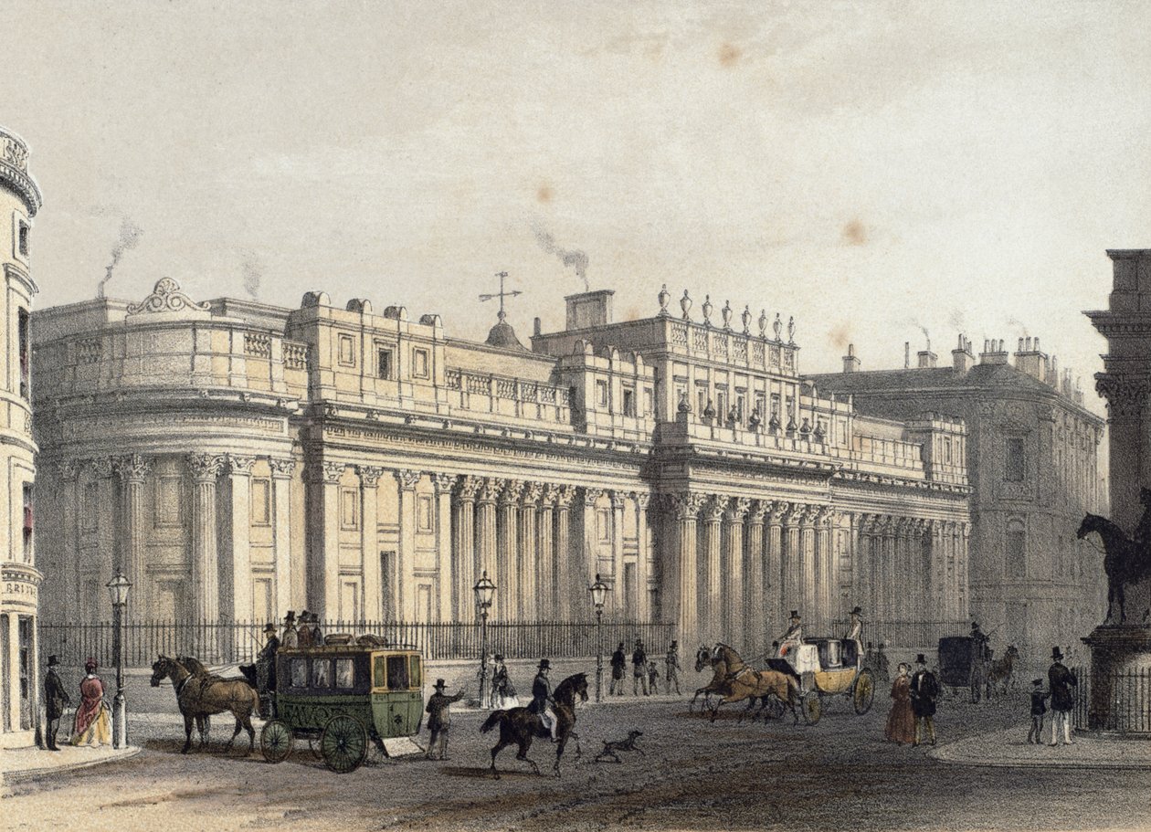 The Bank of England, engraved by Louis-Jules Arnout, pub. 1854 by E. Gambart and Co. by Thomas Hosmer Shepherd
