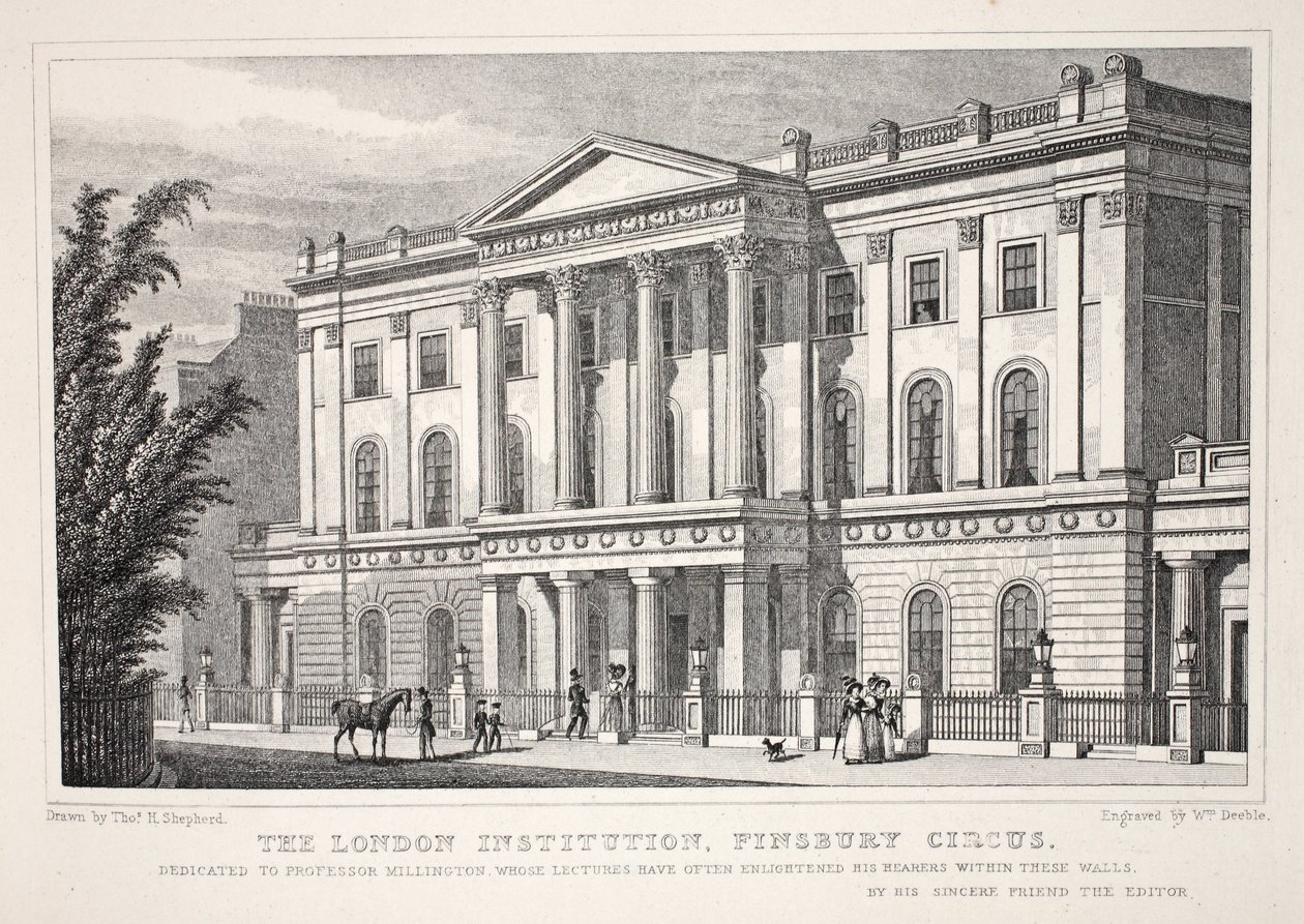 The London Institution, Finsbury Circus, from 