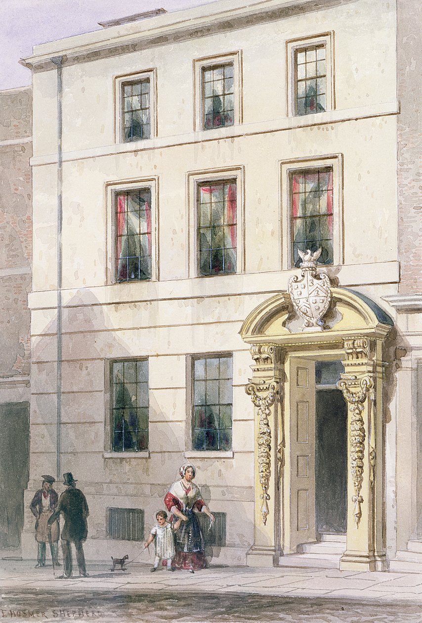 The New Front of Painter Stainers Hall, 1850 by Thomas Hosmer Shepherd