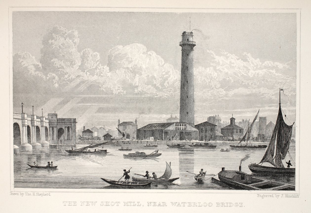 The New Shot Mill, near Waterloo Bridge, from 