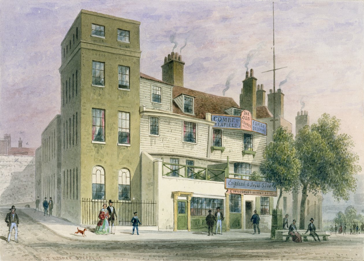 The Old George on Tower Hill by Thomas Hosmer Shepherd