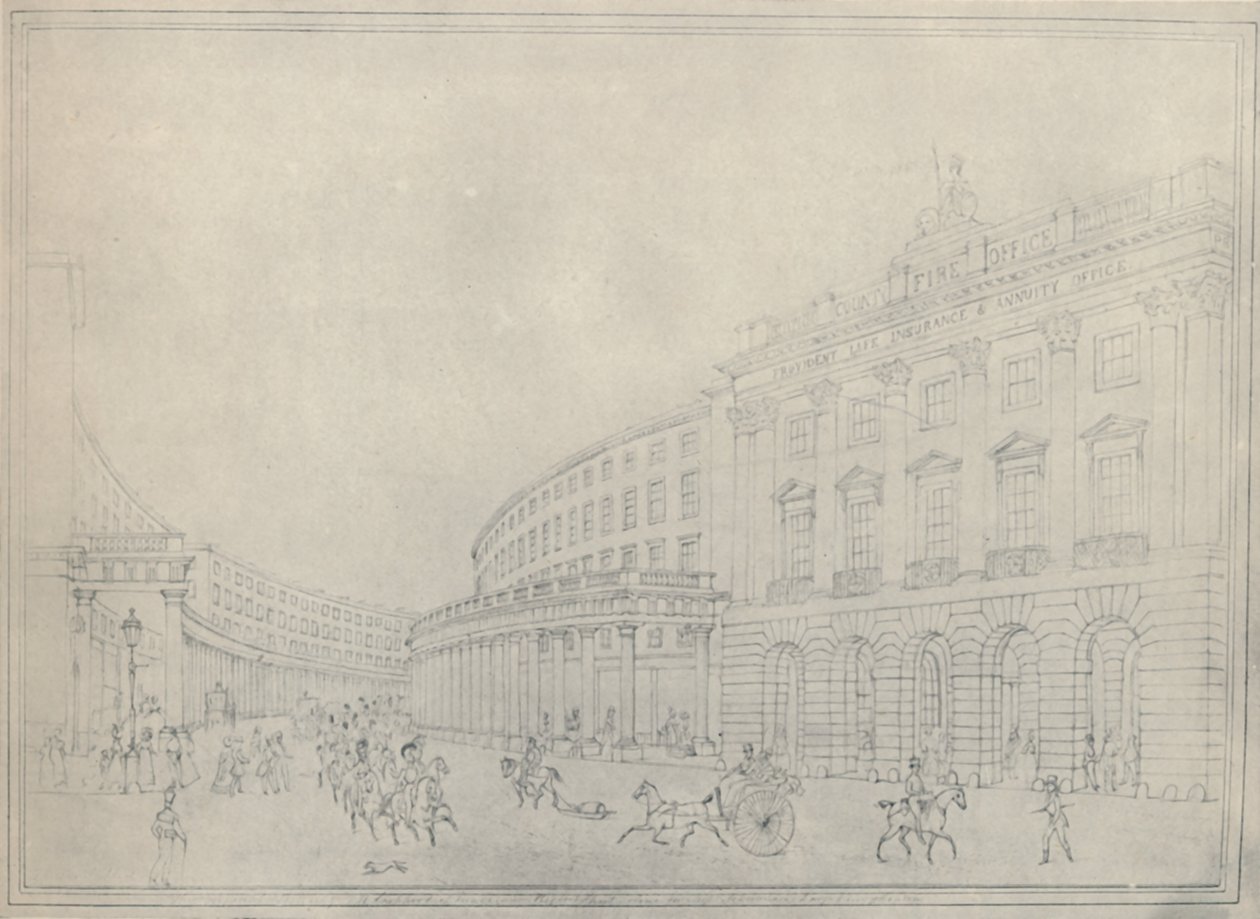 The Quadrant, Regent Street, 1822 by Thomas Hosmer Shepherd