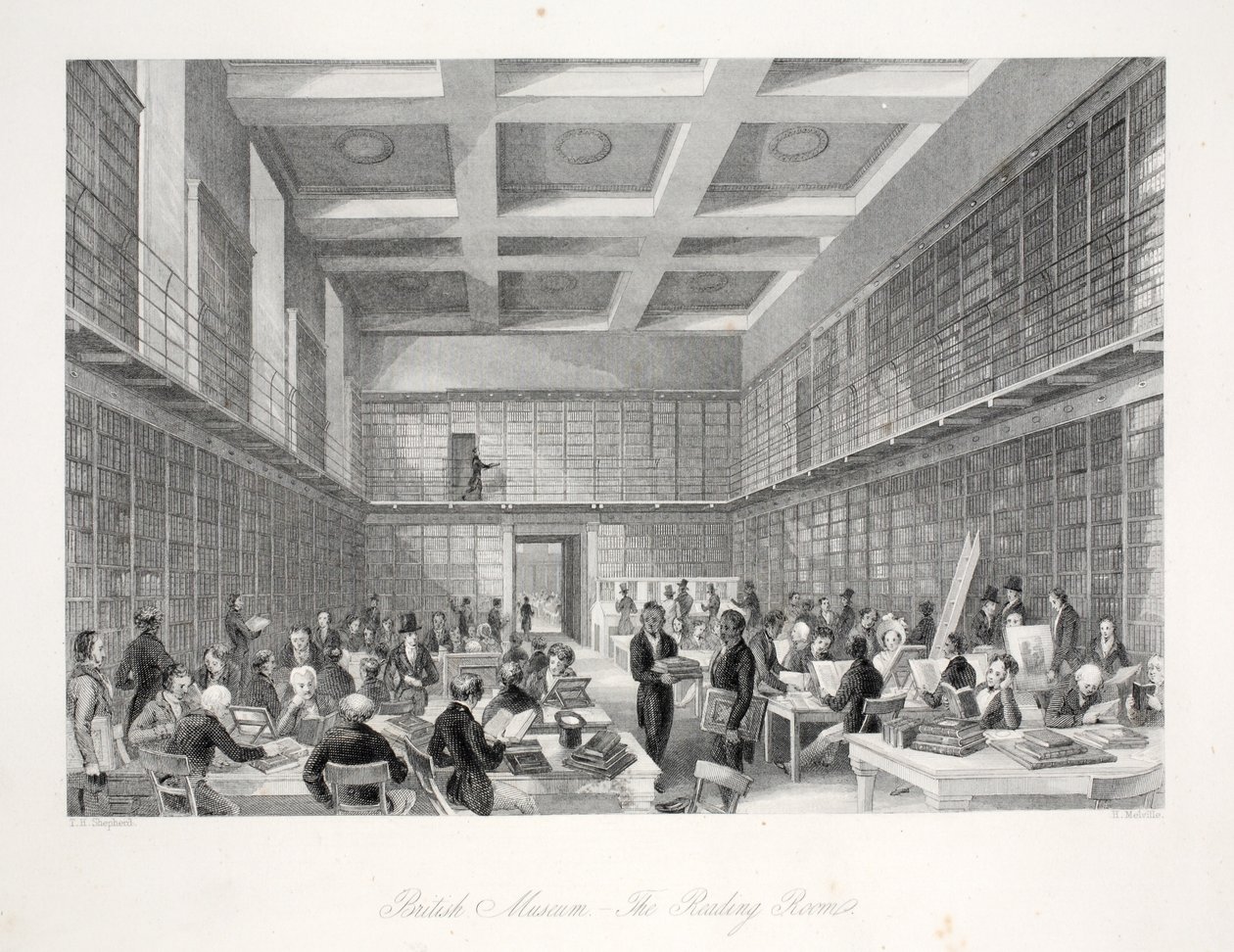 The Reading Room and Library at the British Museum, from 