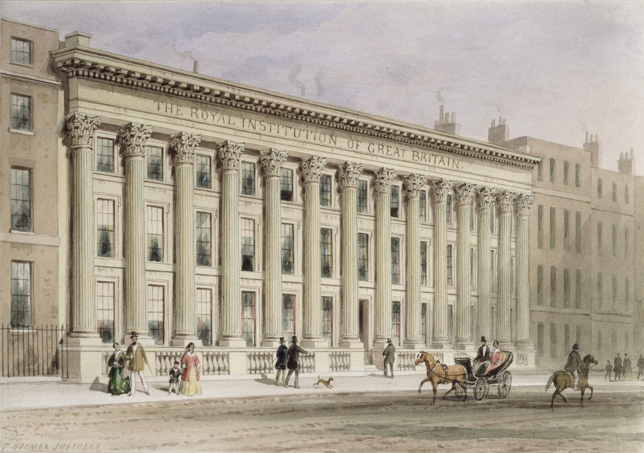 The Royal Institution of Great Britain, Albemarle Street, c.1838 by Thomas Hosmer Shepherd