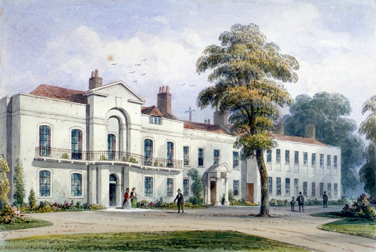 View of Brompton Lodge, Kensington, London by Thomas Hosmer Shepherd