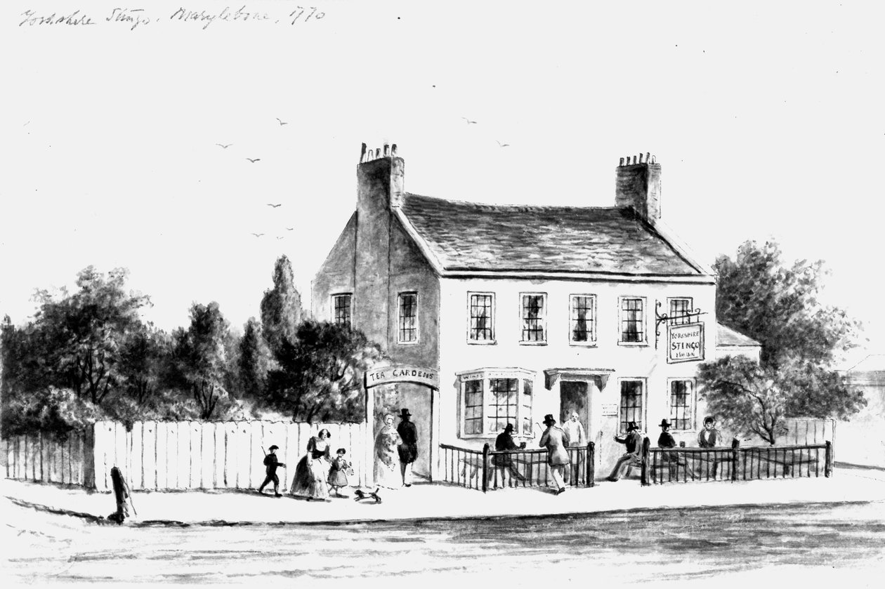 View of the Yorkshire Stingo Public House in Paddington by Thomas Hosmer Shepherd