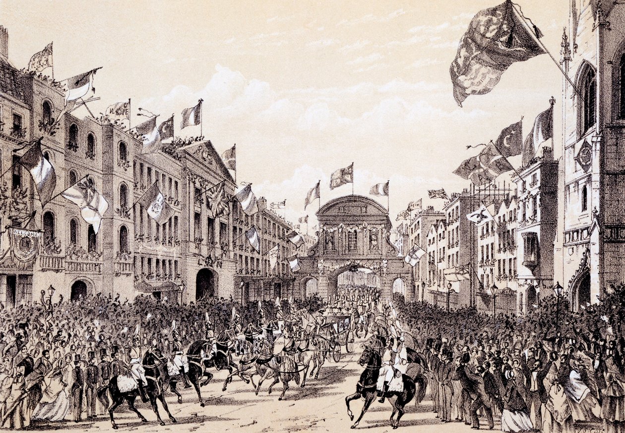Visit of Napoleon III and Empress Eugenie to the City, April 19 1855 by Thomas Hosmer Shepherd