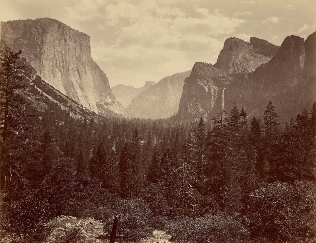 Yosemite Valley from Mariposa Trail by Thomas Houseworth and Company