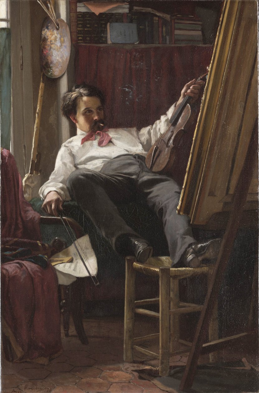 Self-Portrait of the Artist in His Studio by Thomas Hovenden
