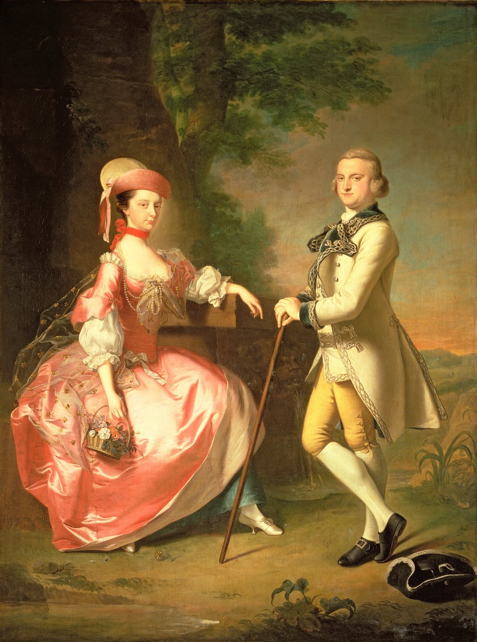 Sir John Pole, 5th Baronet, and his Wife, Elizabeth by Thomas Hudson