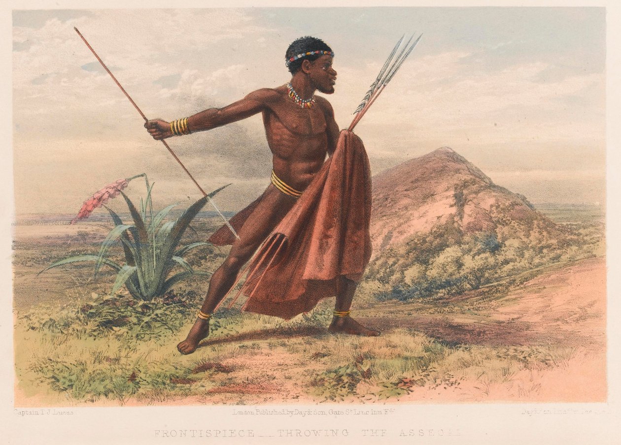 Xhosa Warrior, 8th Cape Frontier War by Thomas J. (after) Lucas