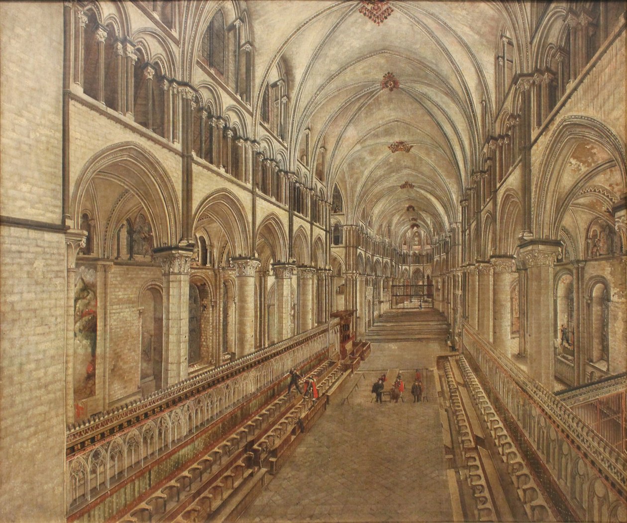 The Quire of Canterbury Cathedral, Looking East by Thomas Johnson