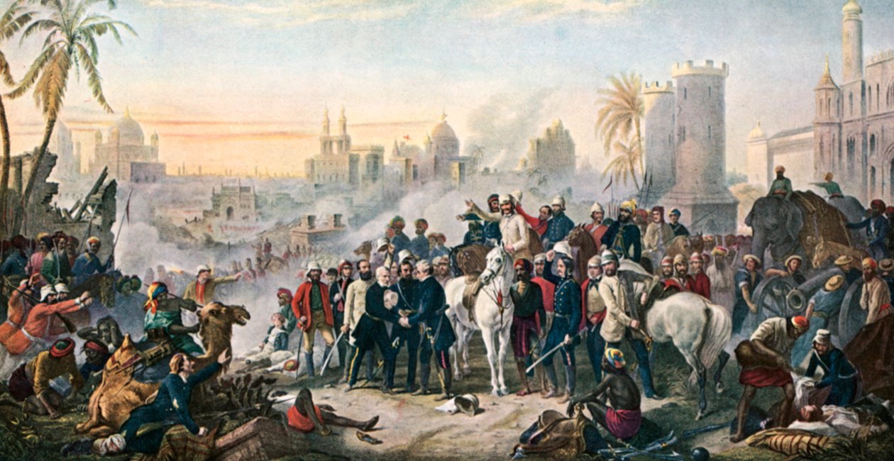 The Relief of Lucknow by Thomas Jones (after) Barker