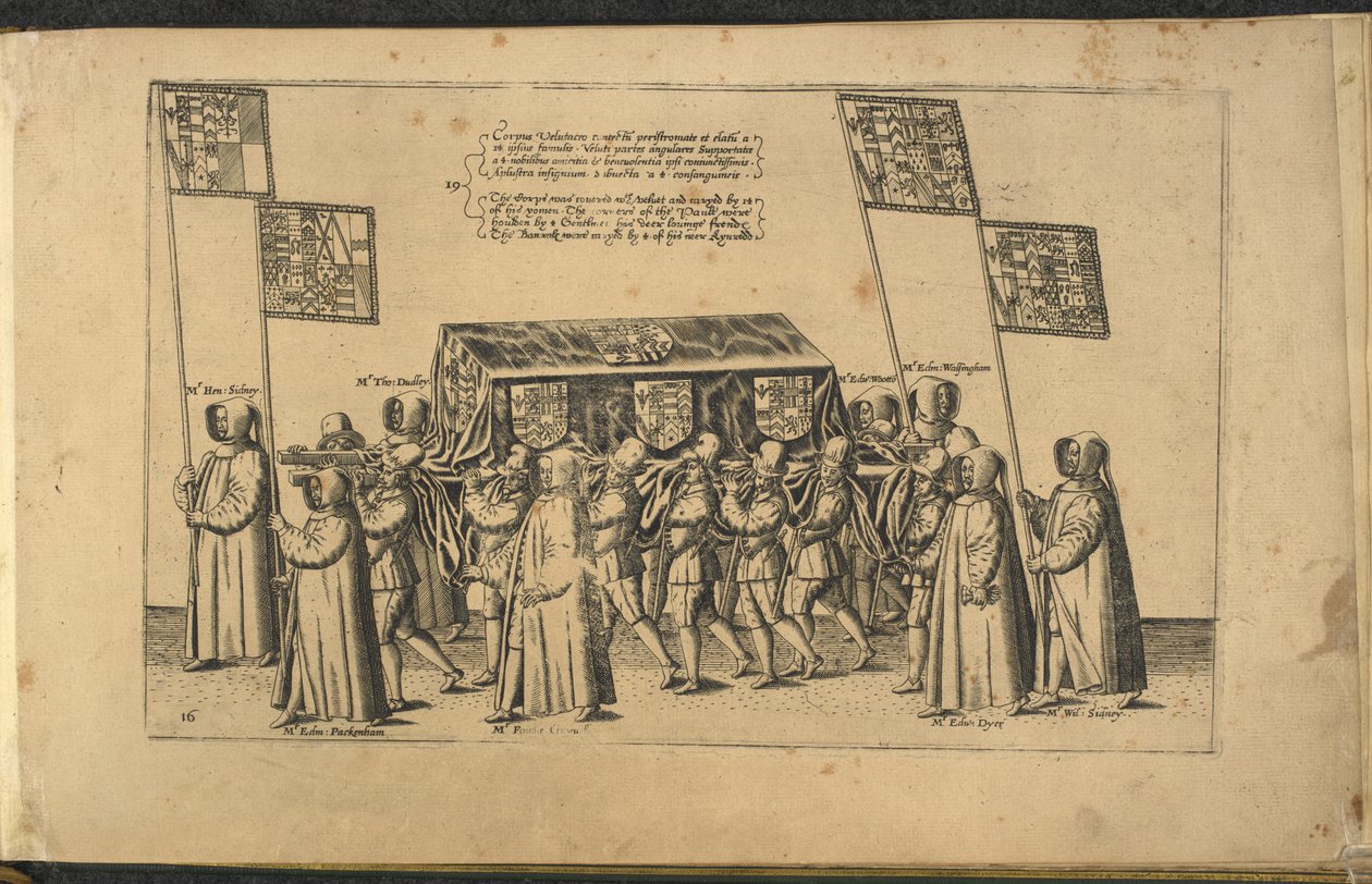 The Funeral of Sir Philip Sidney, engraved by Theodore de Brij by Thomas Lant