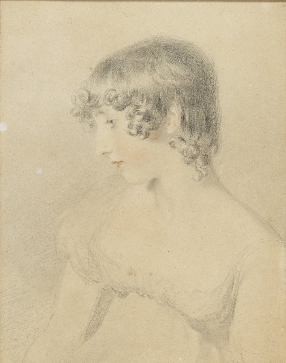 Bust Portrait of Susan Bloxam, Turned in Profile to Left by Thomas Lawrence