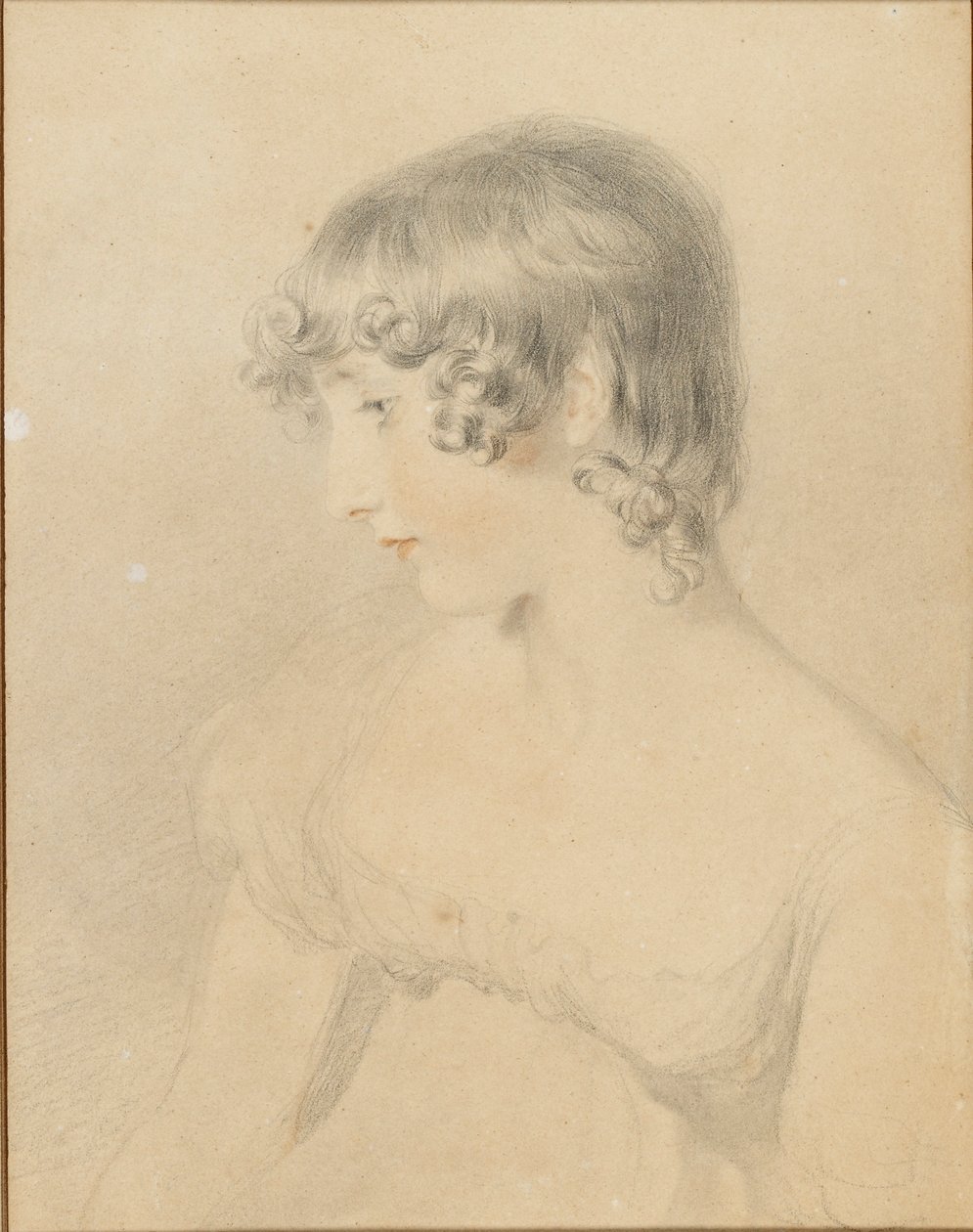 Bust Portrait of Susan Bloxam, Turned in Profile to Left by Thomas Lawrence