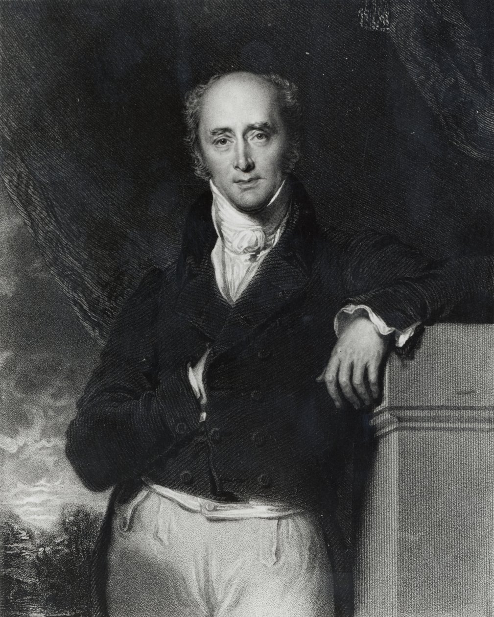 Portrait of the Right Honourable Charles Grey, Earl Grey (1764-1845) engraved by J. Cochran by Thomas Lawrence