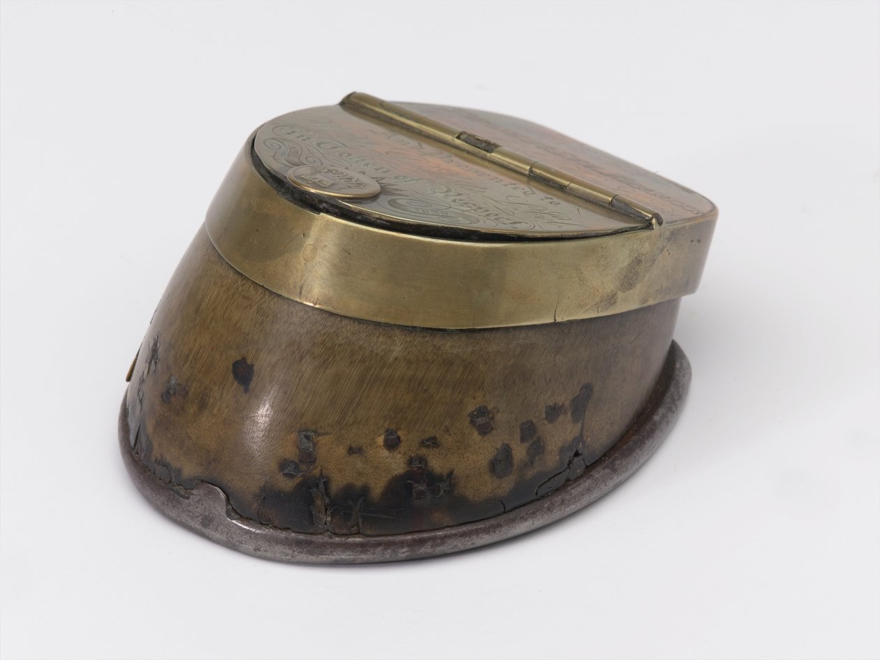 Horse’s hoof inkwell belonging to Captain William Tyrwhitt Drake, Royal Horse Guards, c.1829 by Thomas Lee