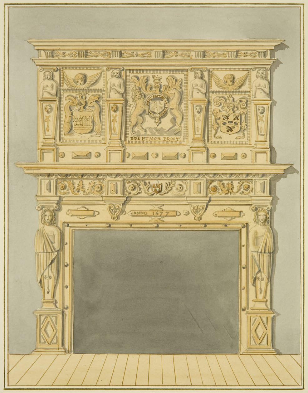 Chimneypiece in house next door to St James