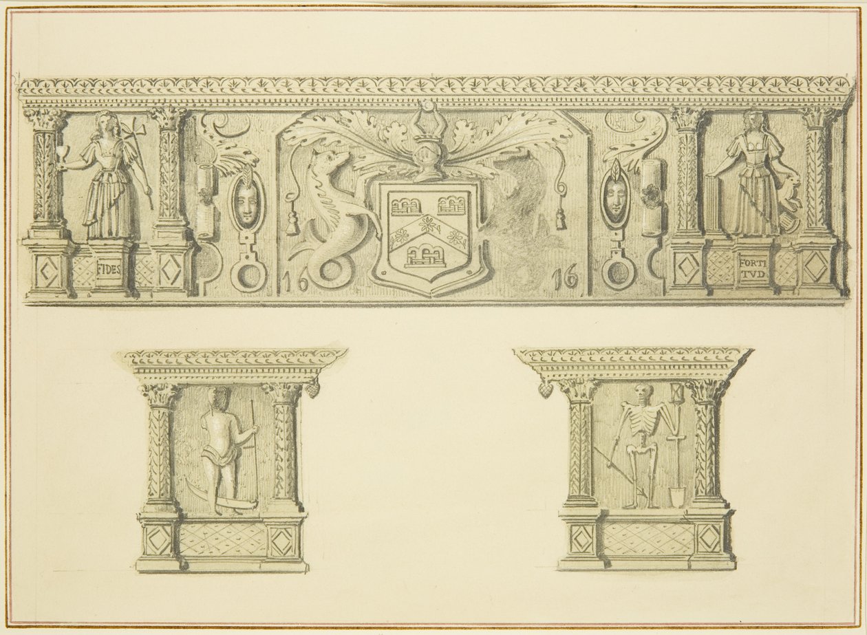 Frieze on Chimneypiece at 15 Broad Street by Thomas Leeson the Elder Rowbotham