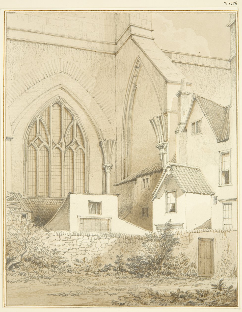 North-West Angle of Bristol Cathedral by Thomas Leeson the Elder Rowbotham
