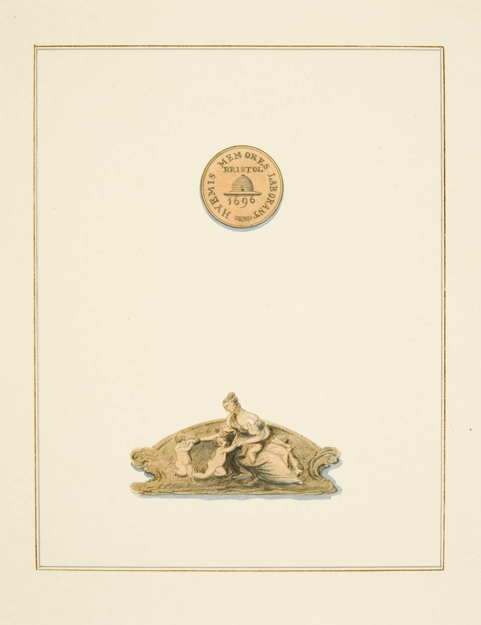 Ornaments on Chairs in Council Chamber at the Mint, and the Frieze in the Vestibule of the Mint, now St Peter