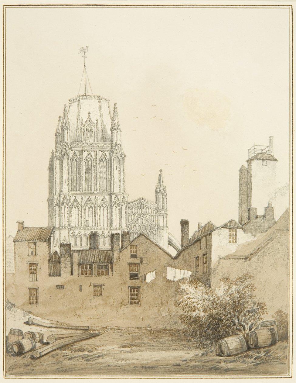 Redcliffe Church and Part of Redcliffe Hill with the Shot Tower by Thomas Leeson the Elder Rowbotham