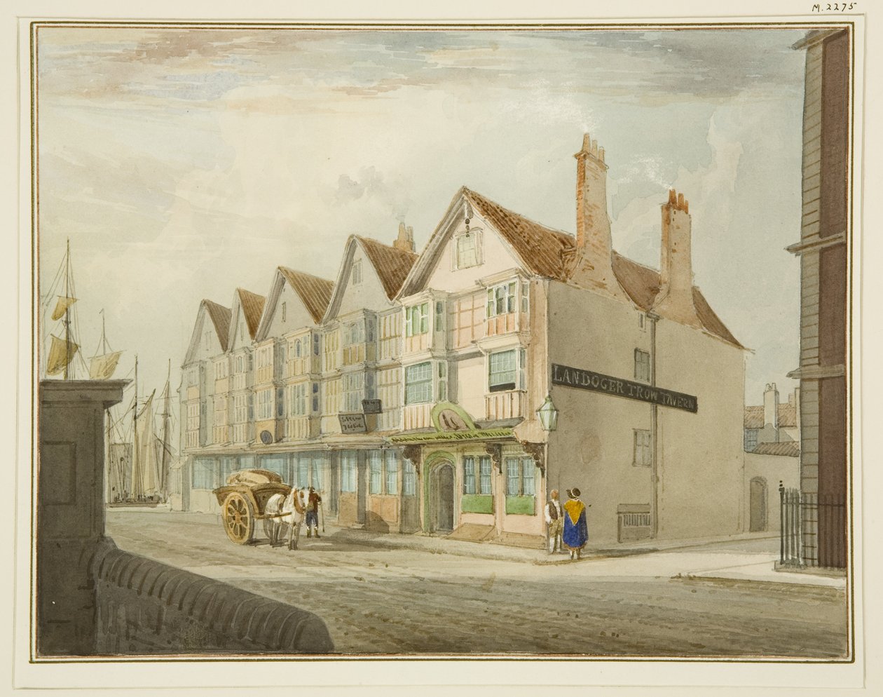 South Side of King Street with Llandoger Trow by Thomas Leeson the Elder Rowbotham