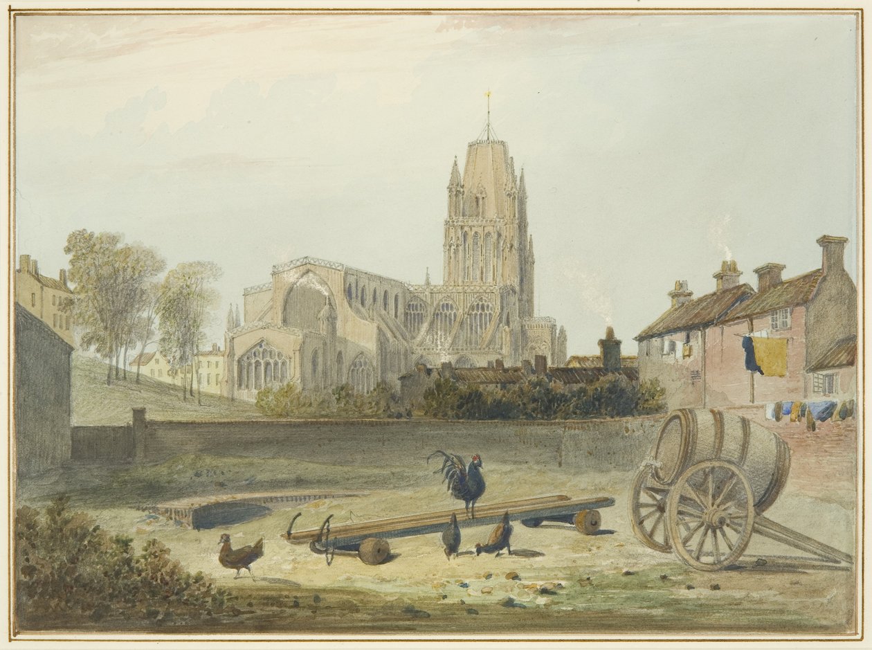 St Mary Redcliffe Church from the North-East by Thomas Leeson the Elder Rowbotham