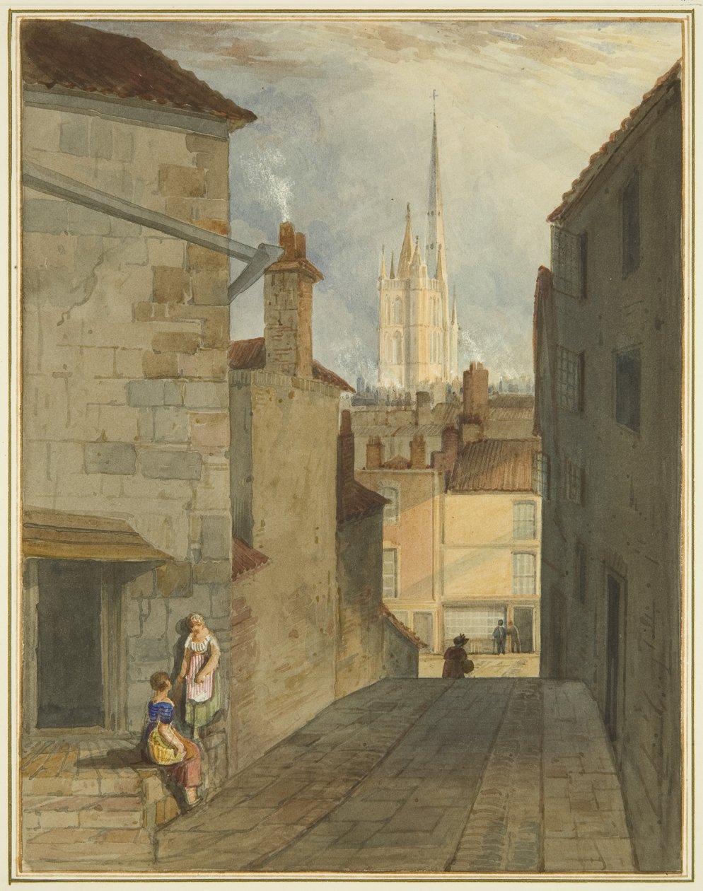 Steps from Trenchard Lane to Host Street by Thomas Leeson the Elder Rowbotham