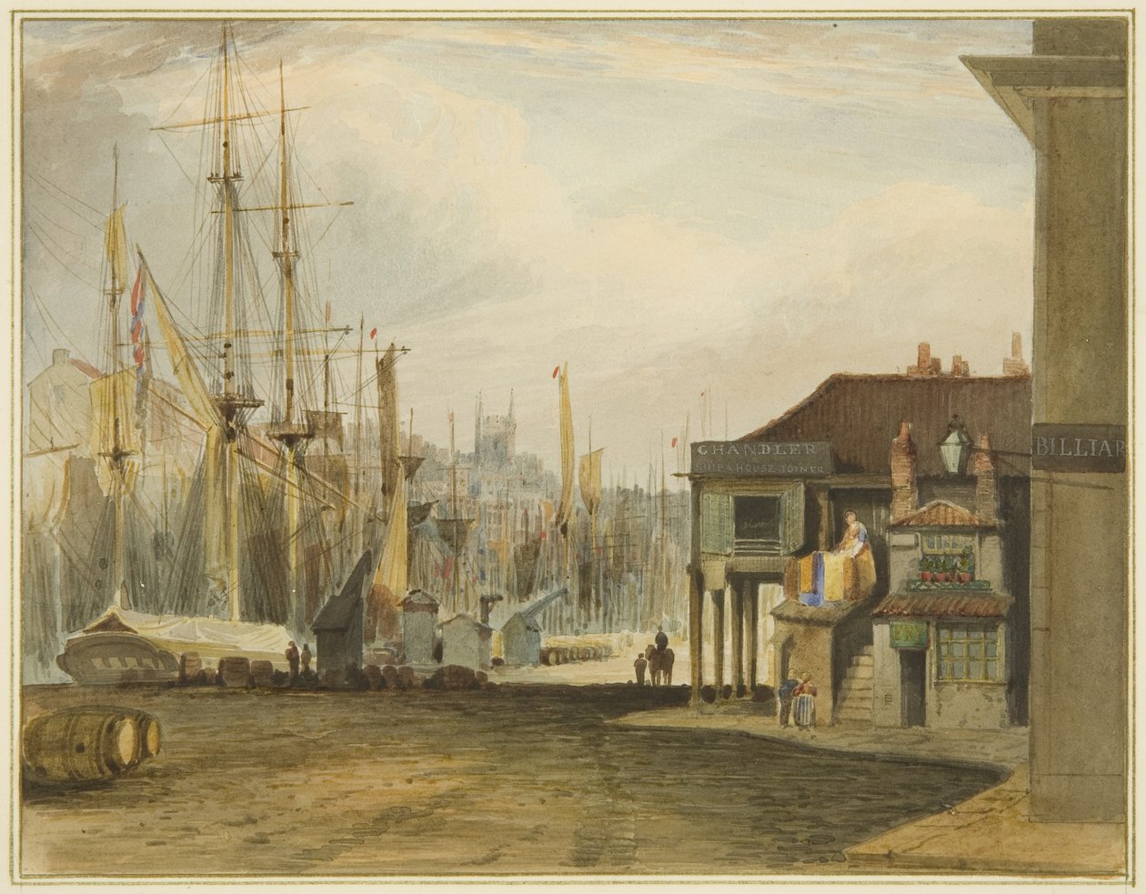 The Quay, looking North, with the Old Corn Exchange by Thomas Leeson the Elder Rowbotham