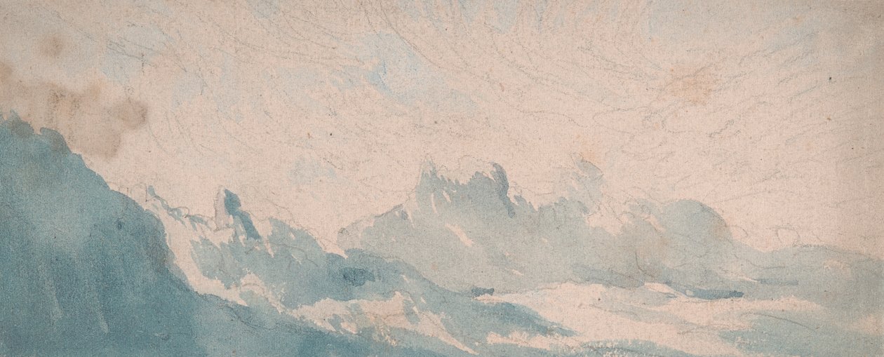 Wispy Cloud Above an Alpine Formation by Thomas Lindsay