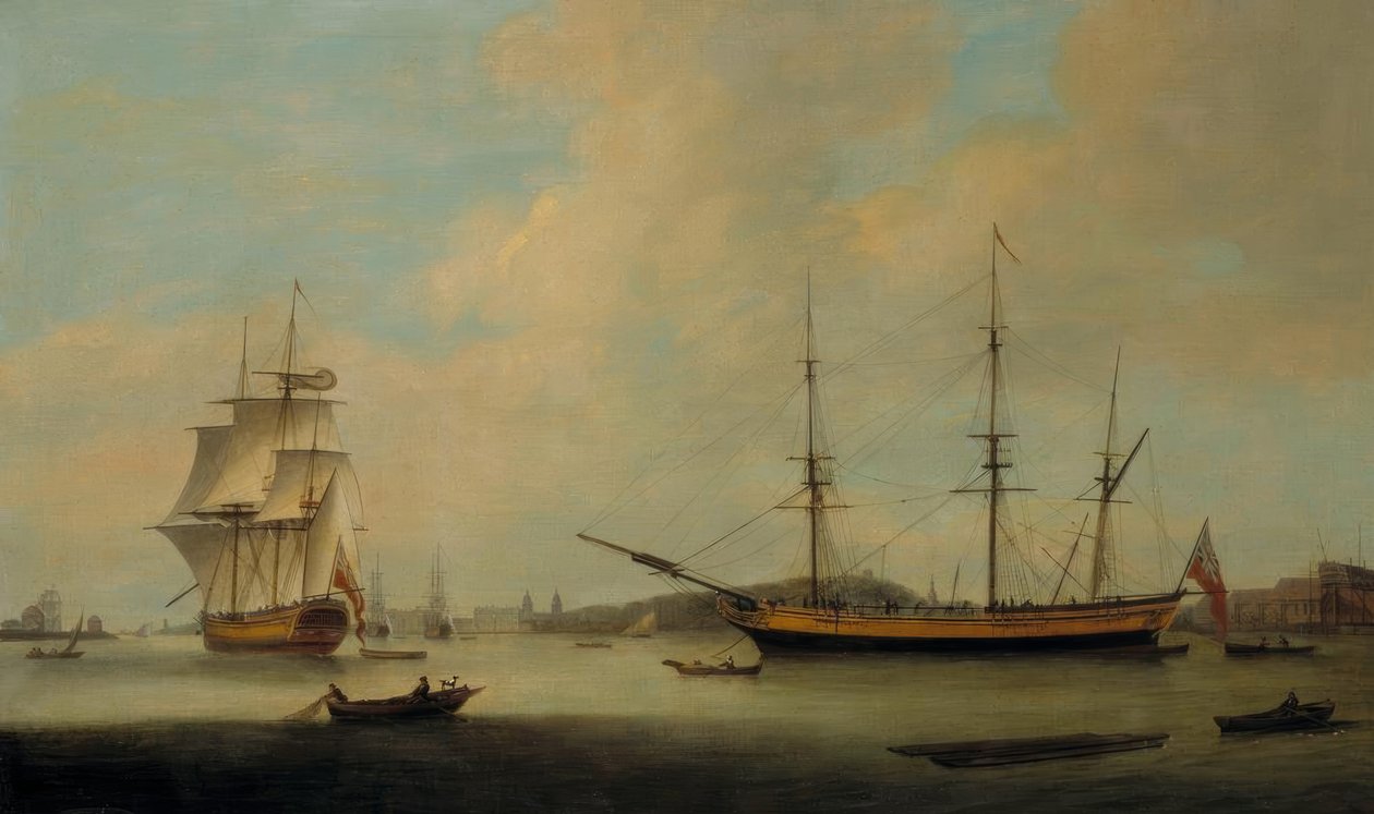 The U.S. Ship Granville off Deptford by Thomas Luny